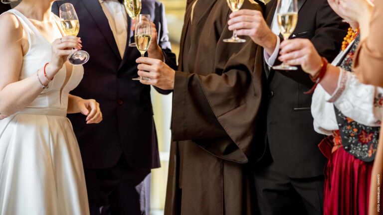 Elegant people during a celebration indoors