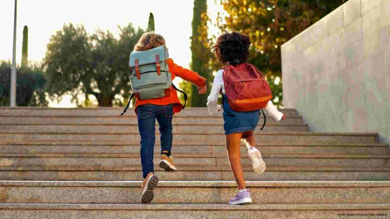 School children on the street
