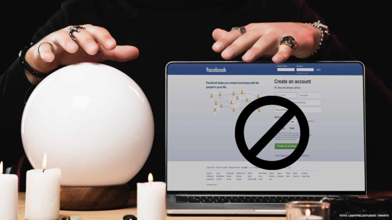 cropped view of esoteric near laptop with facebook website on sc