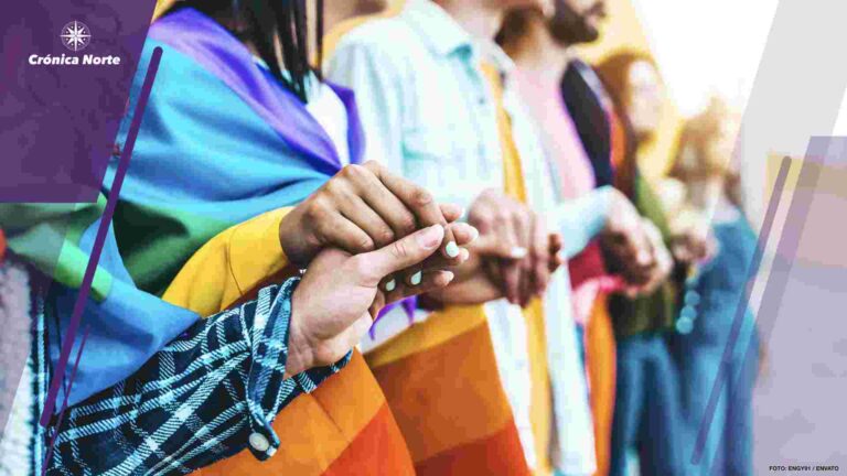 Group of lgbt people holding hands outside - Diverse happy frien