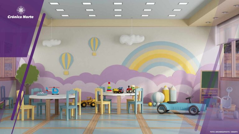 kindergarten class without childs - 3d rendering