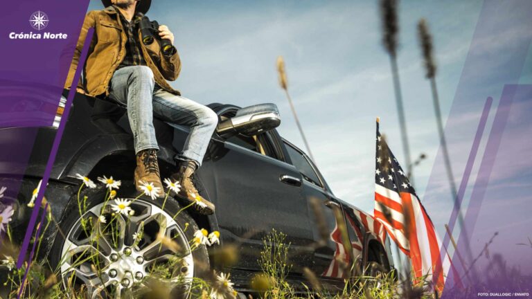 Rancher Spotting Wildlife on His Farmland