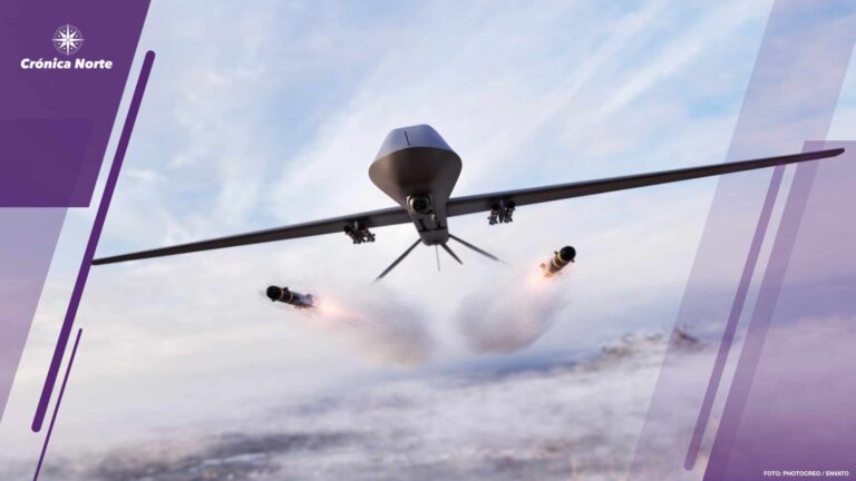 Military combat drone UAV launching missiles