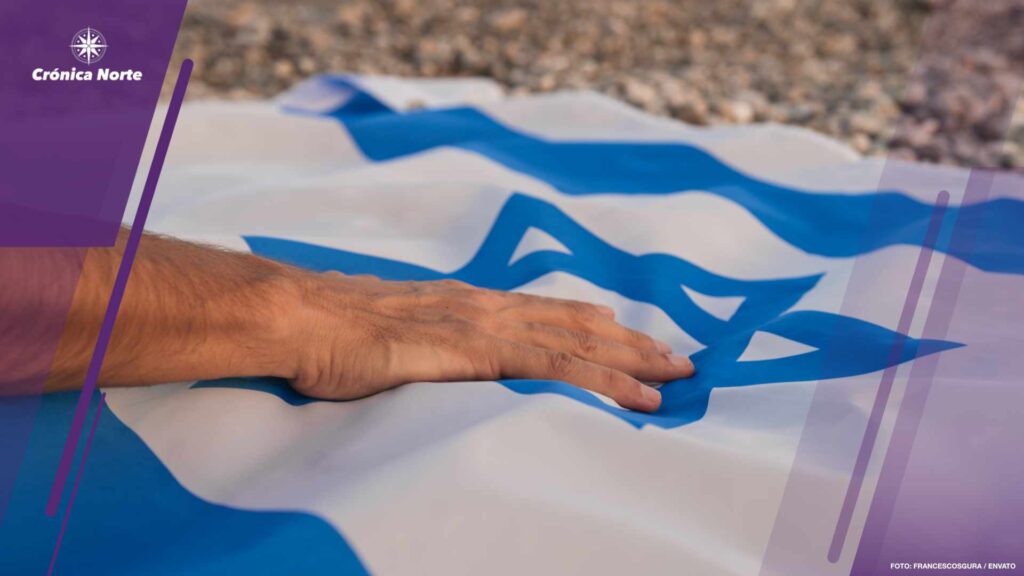 Hand Touch Flag of Israel